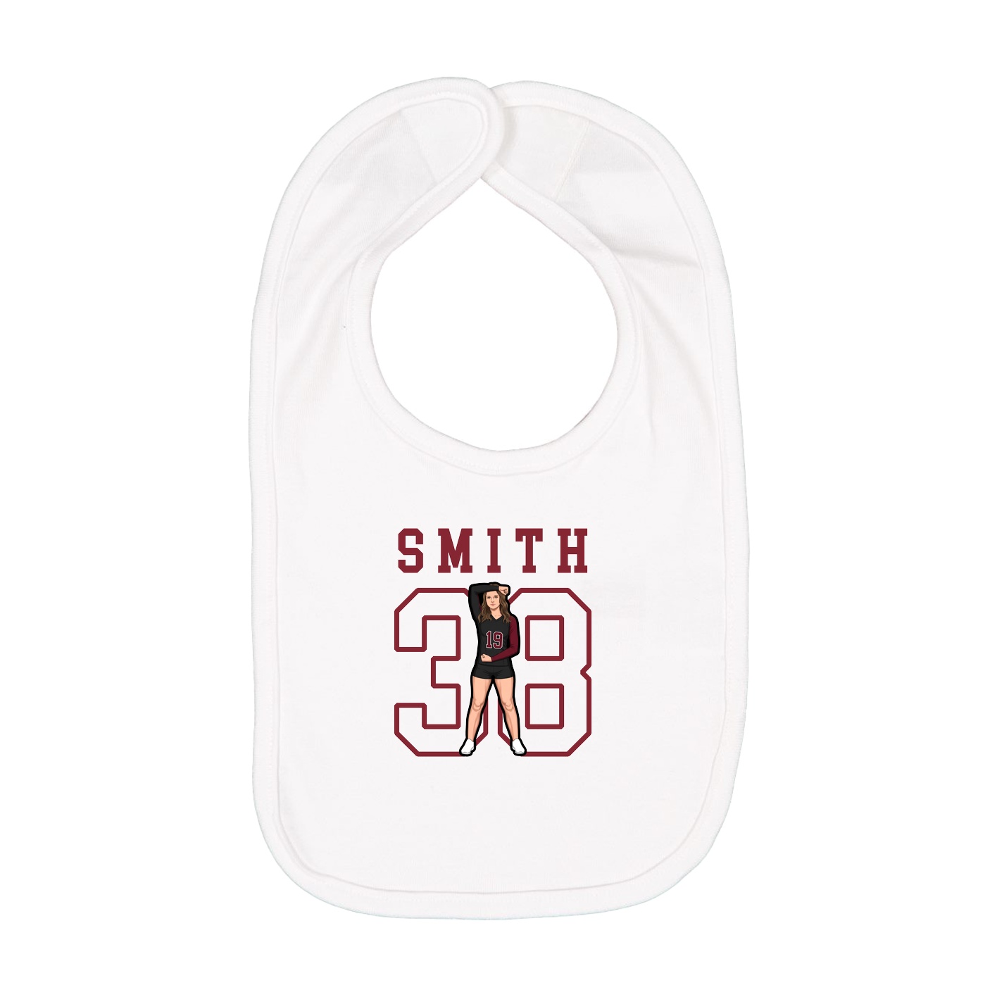 Infant Bib — Shirsey in White