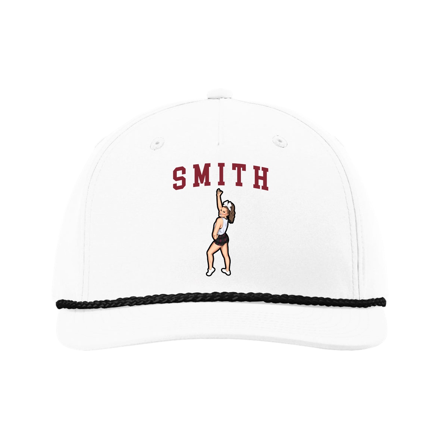 Five-Panel Classic Rope Cap — Shirsey in White