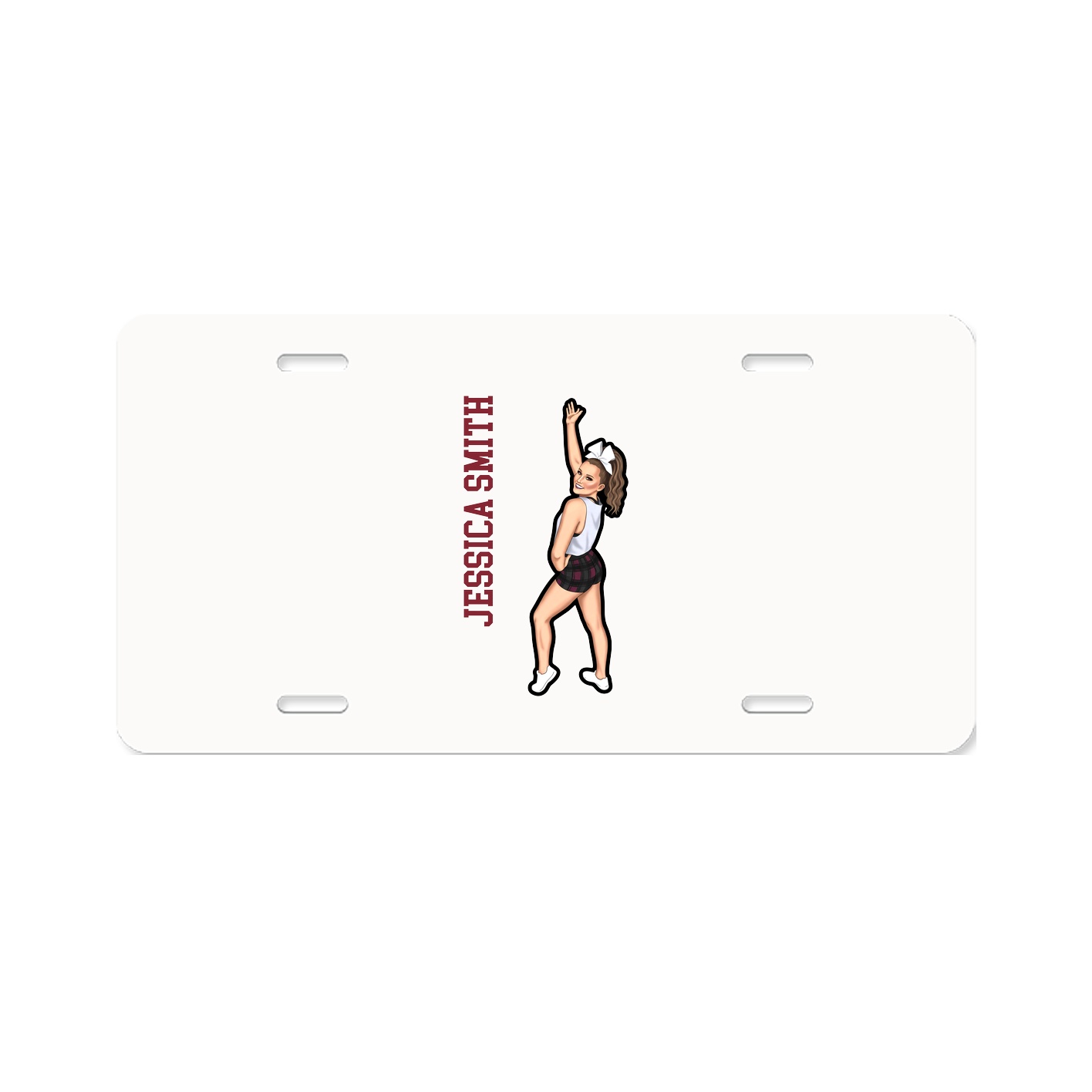 License Plate — Name Vertical in Classic