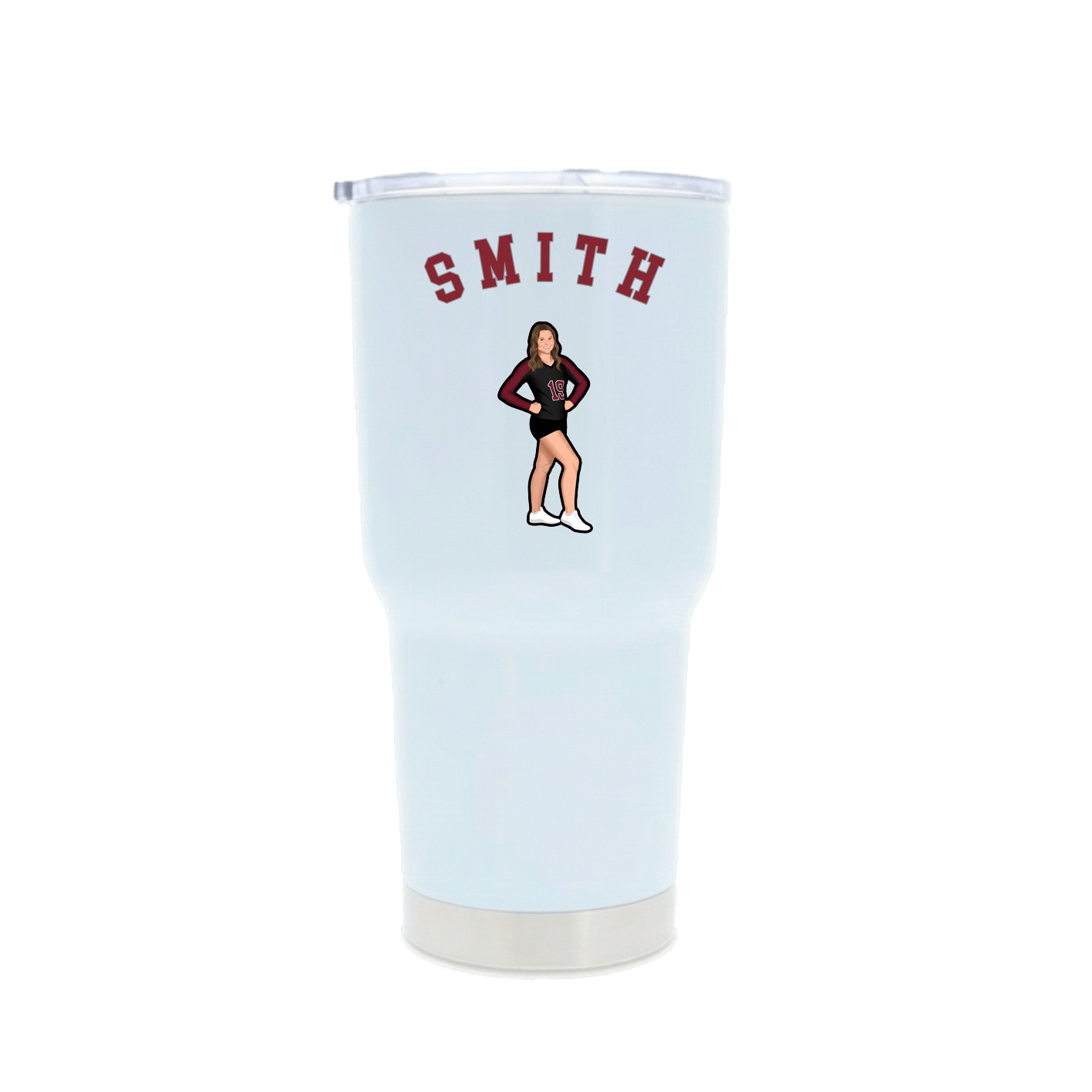 30oz Stainless Steel Tumbler — Shirsey Arch in White