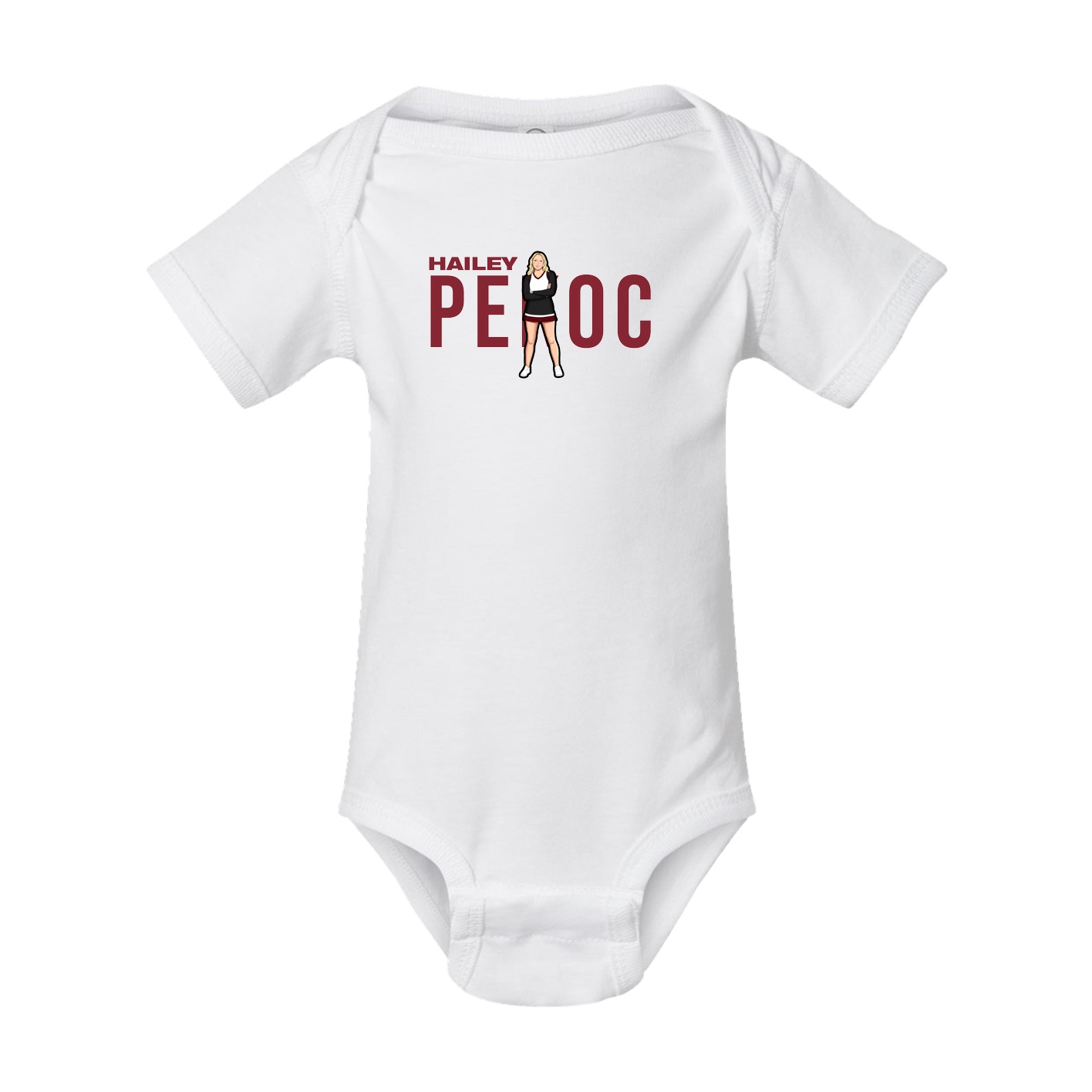 Baby Onesie — Player Name in White