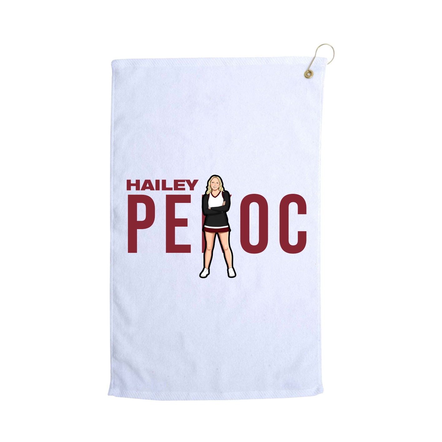 Golf Towel — Player Name in White
