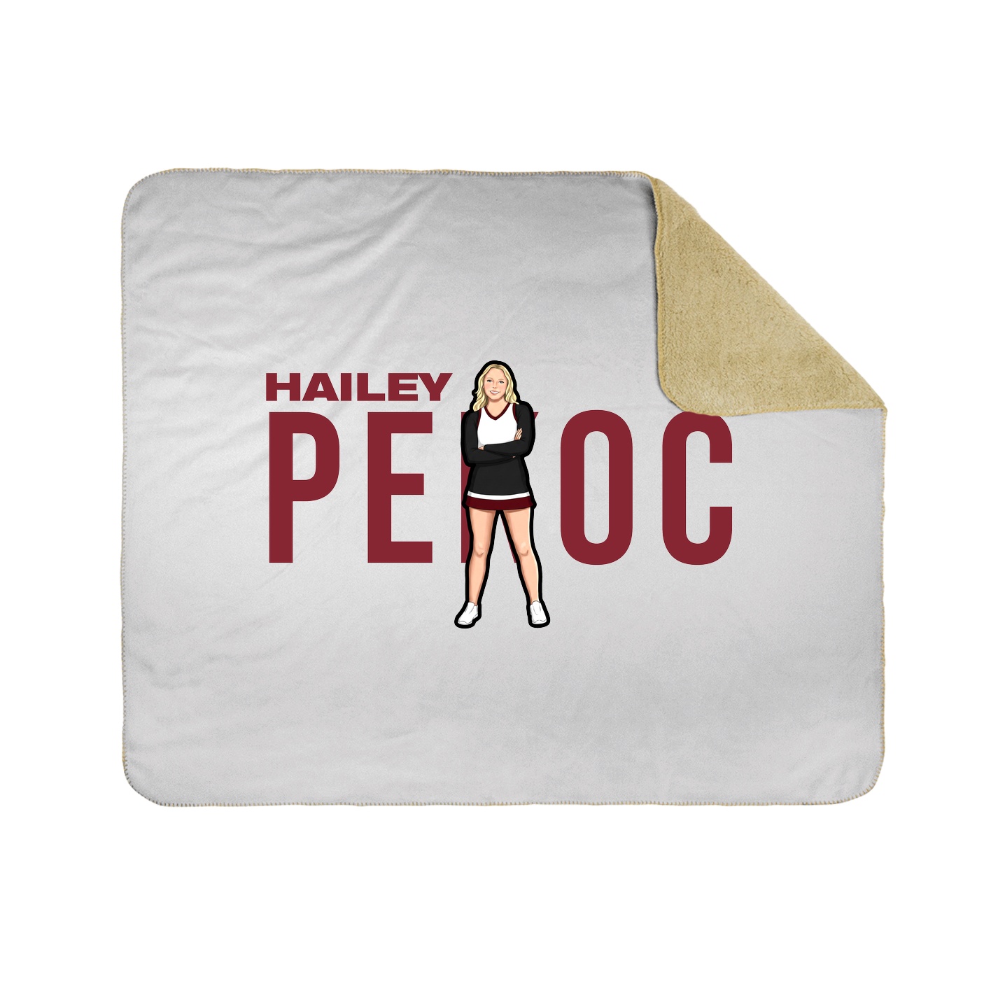 Throw Blanket — Player Name in White