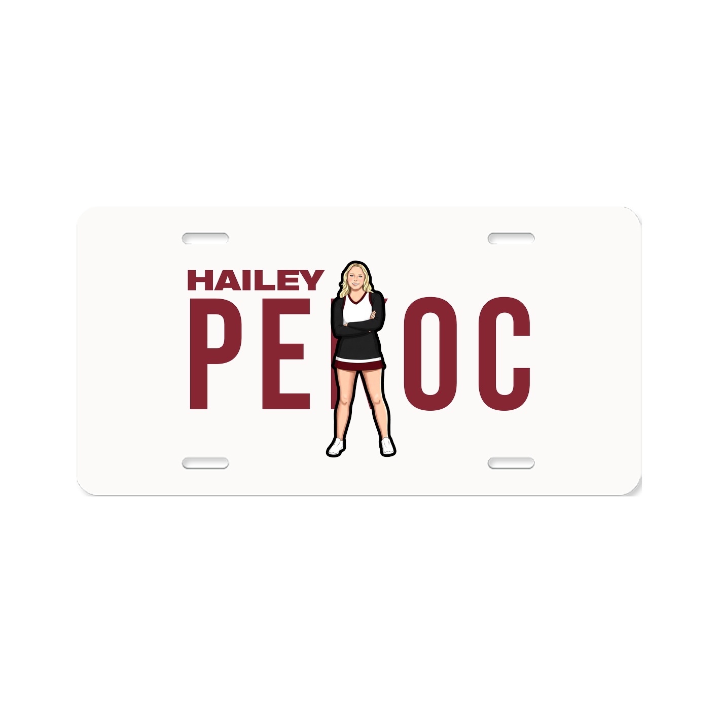 License Plate — Player Name in Classic