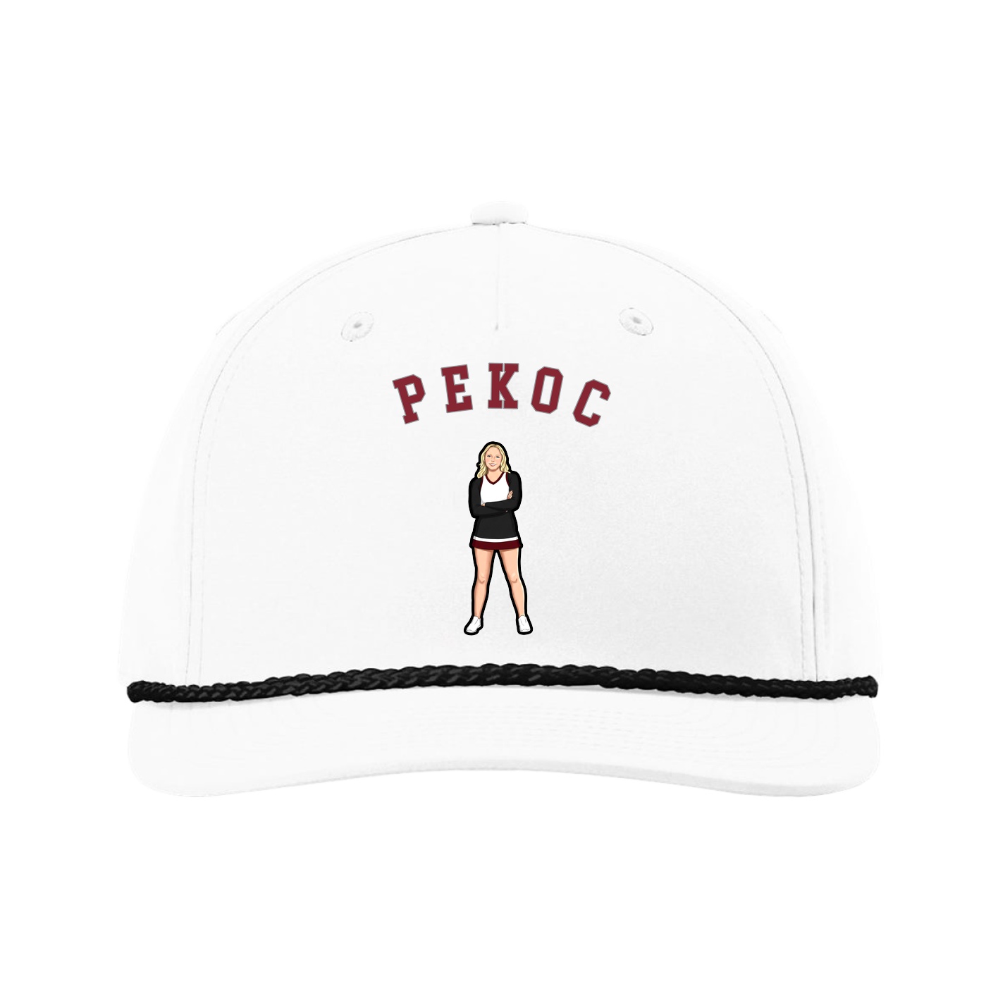 Five-Panel Classic Rope Cap — Shirsey Arch in White