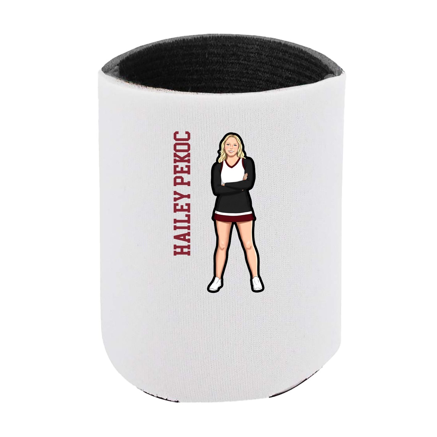 Can Holder — Name Vertical in White