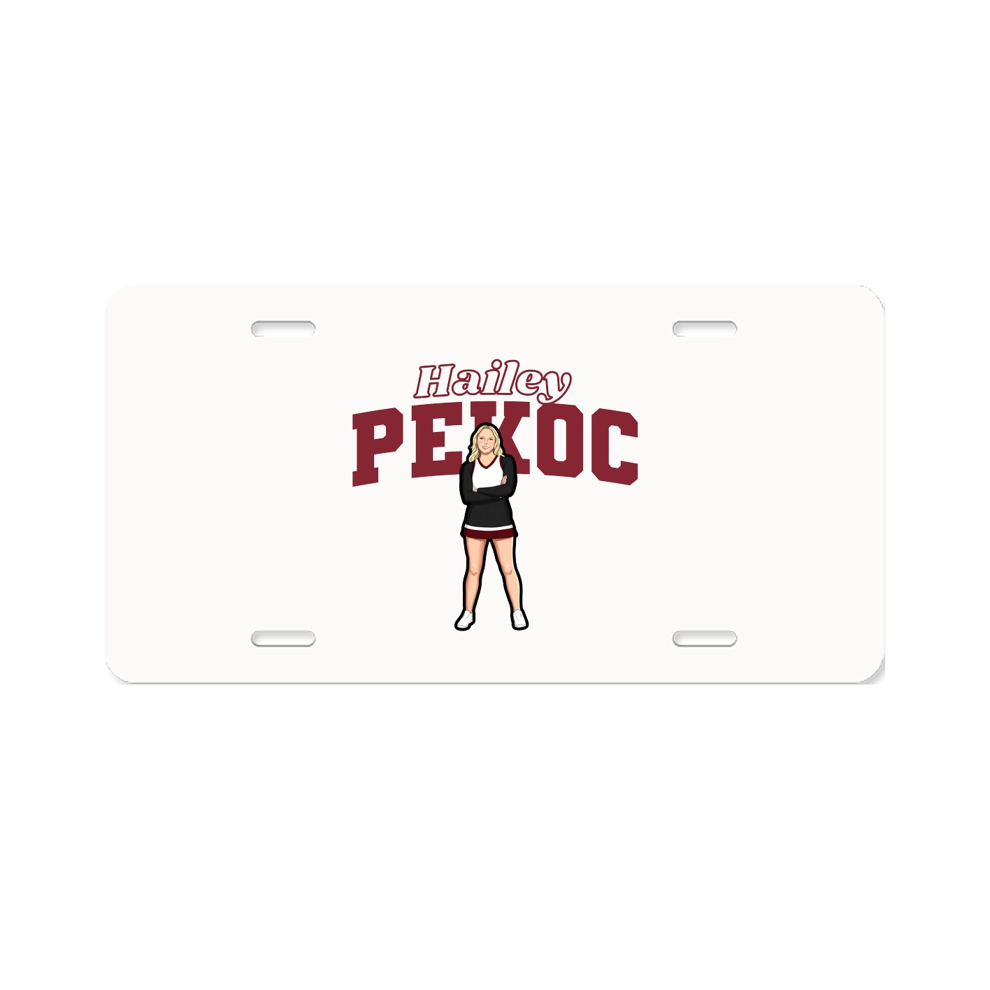 License Plate — Name Arch in Classic