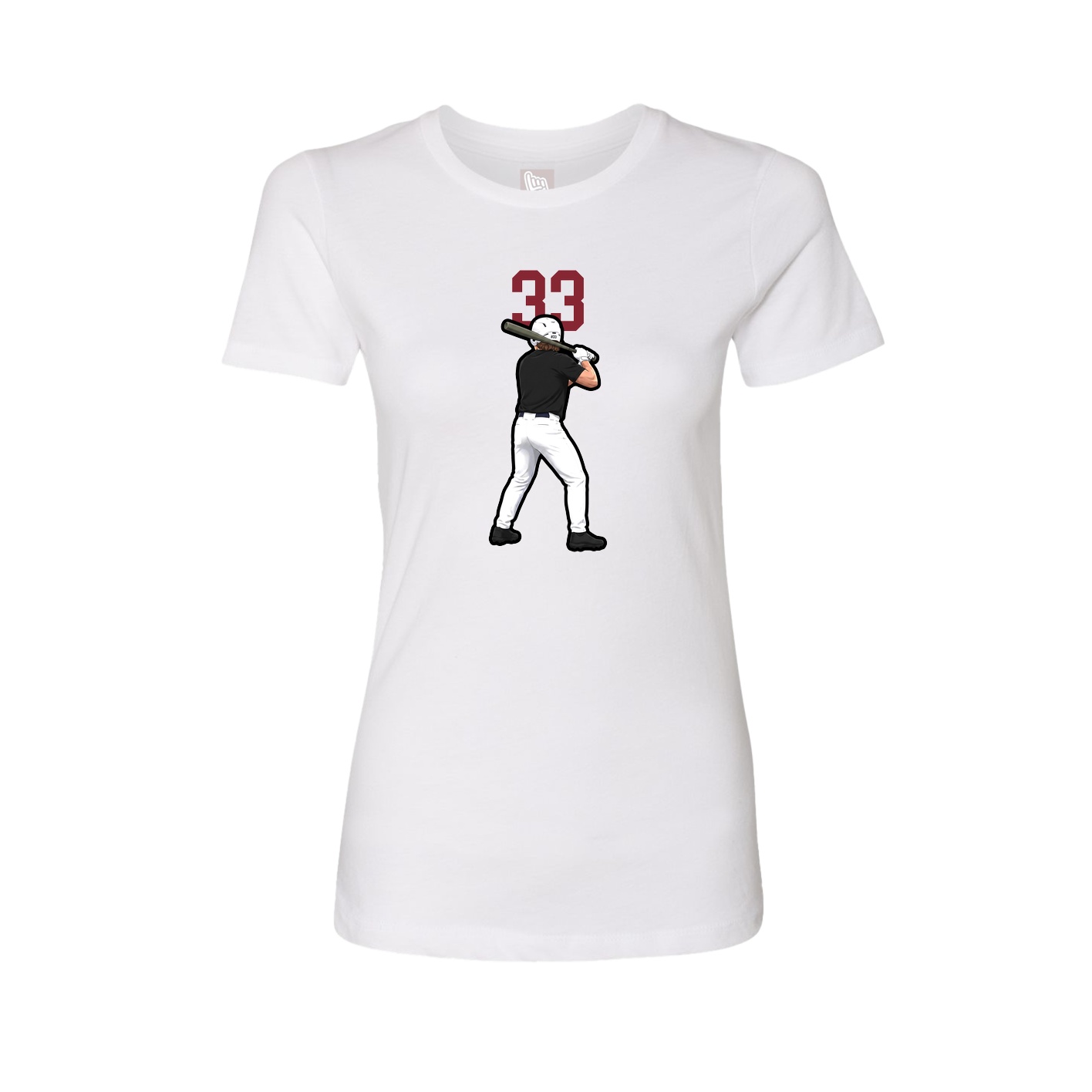 Fitted Women's Tee — Number Top in White