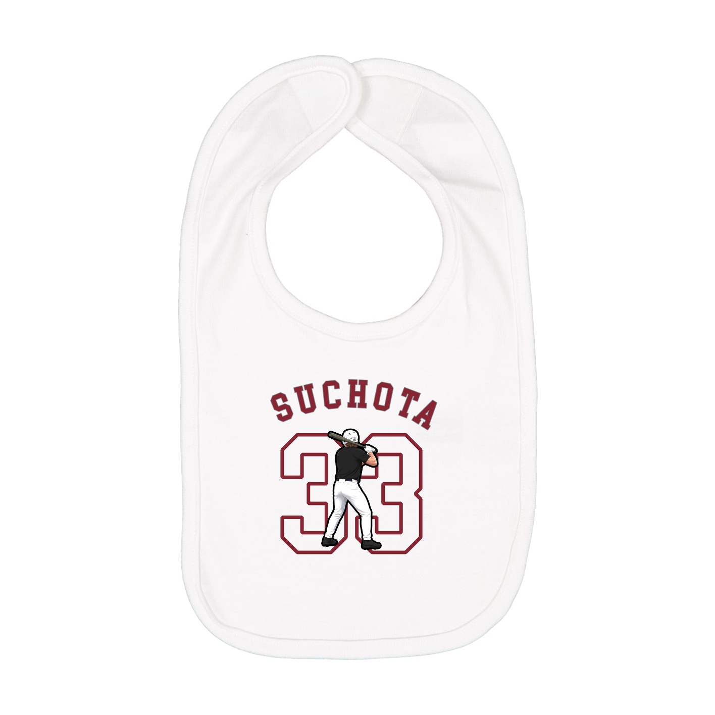 Infant Bib — Shirsey Arch in White