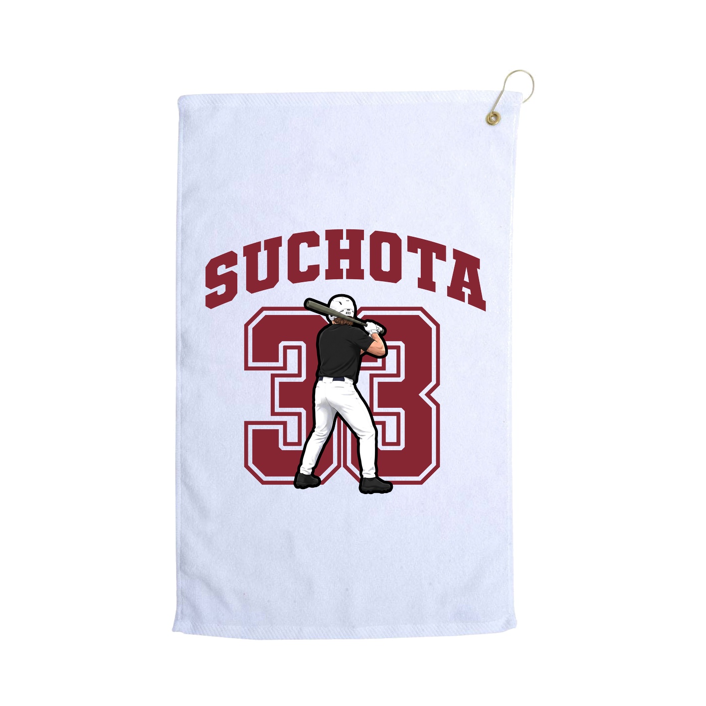 Golf Towel — Number in White