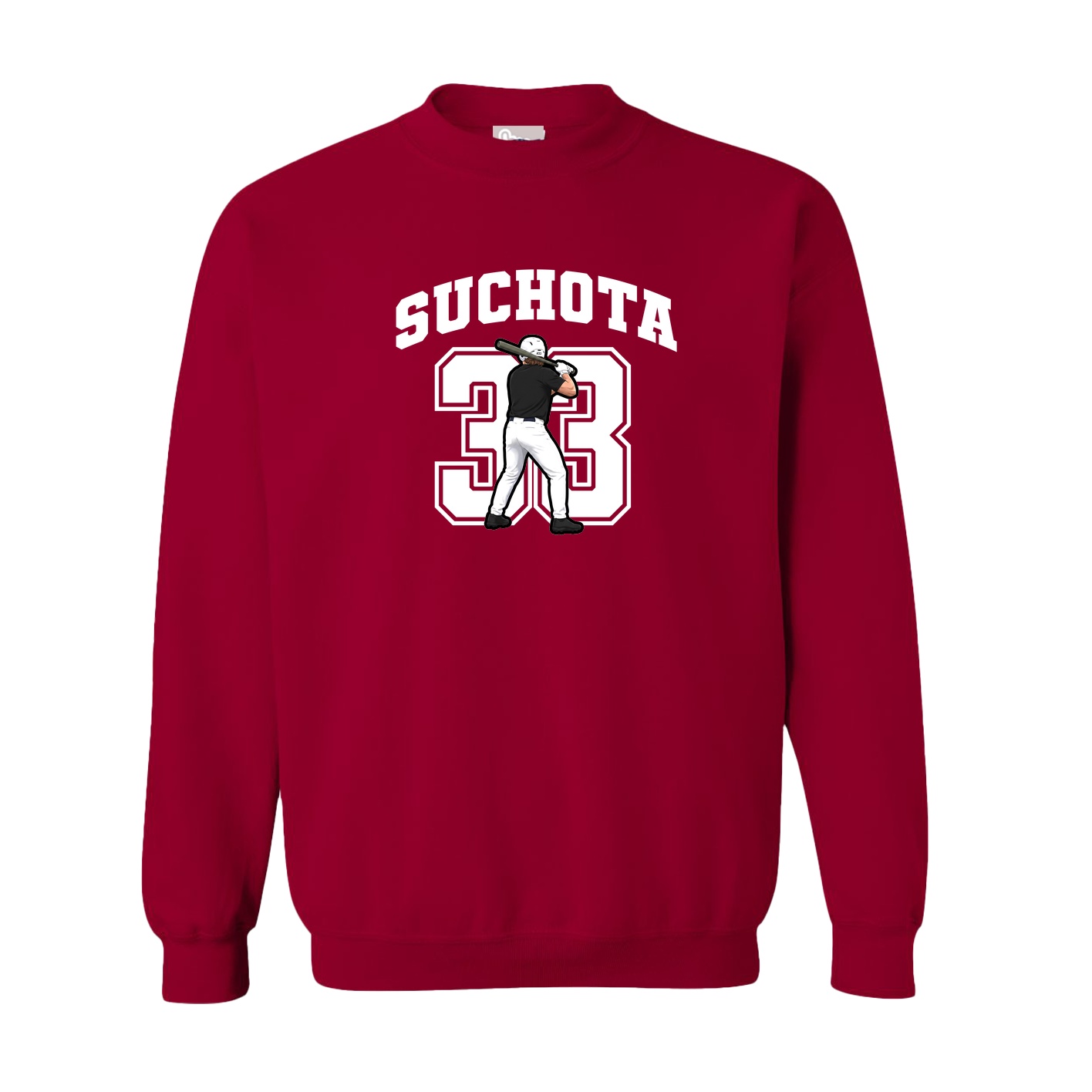 Fleece Crew — Number in Cardinal