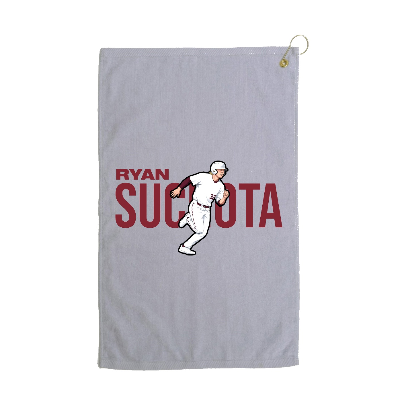 Golf Towel — Player Name in Grey