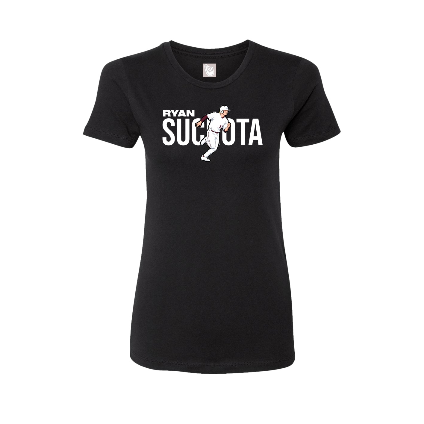 Fitted Women's Tee — Player Name in Black