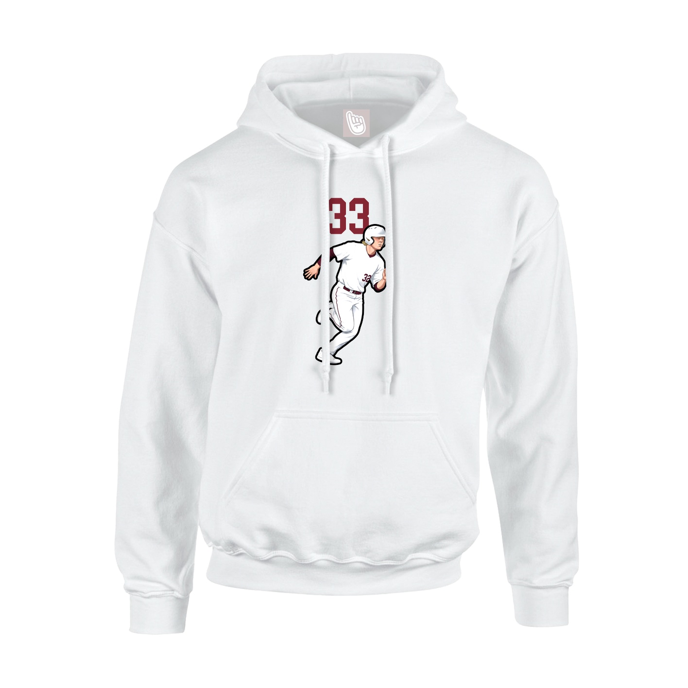 Hoodie — Number Top in White