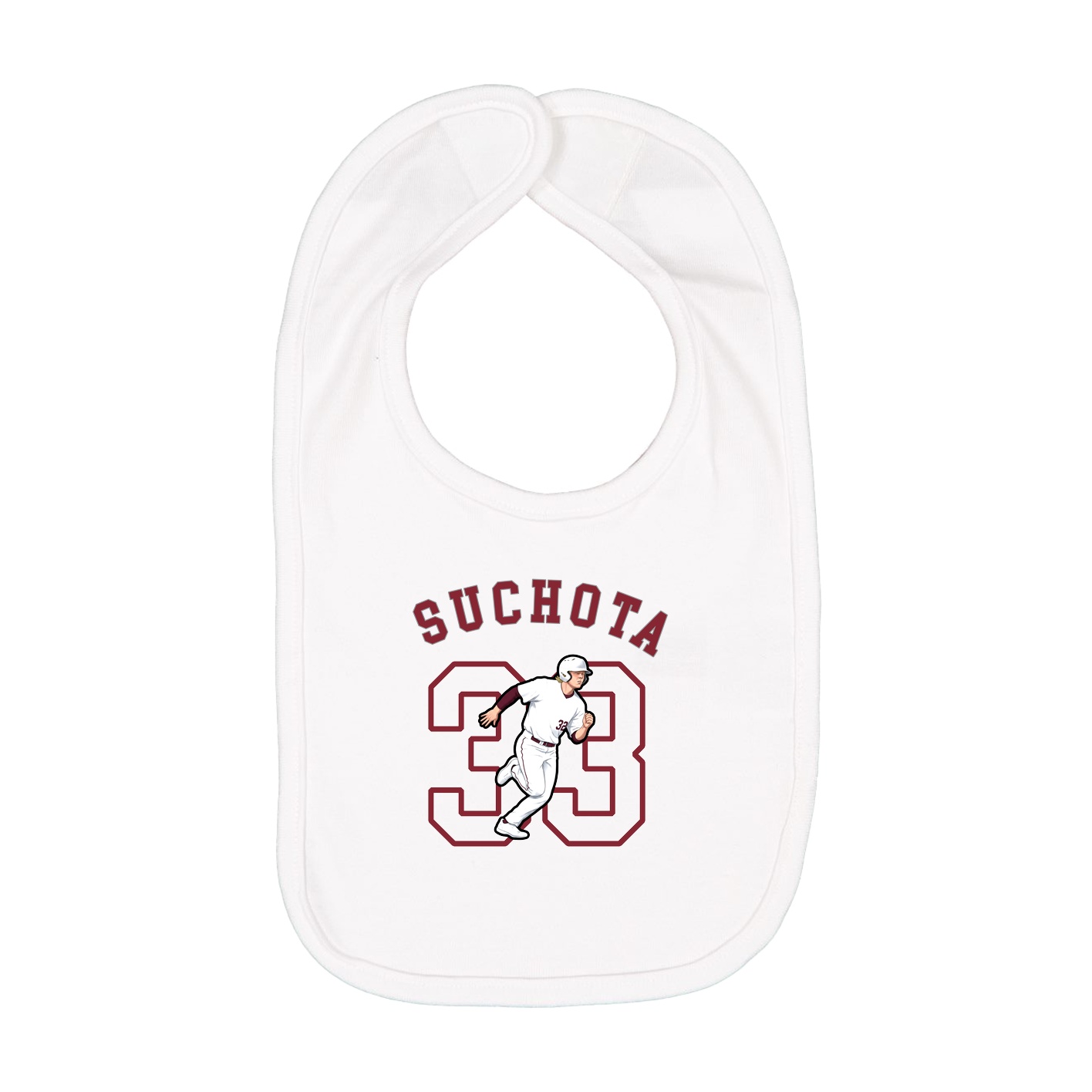 Infant Bib — Shirsey Arch in White