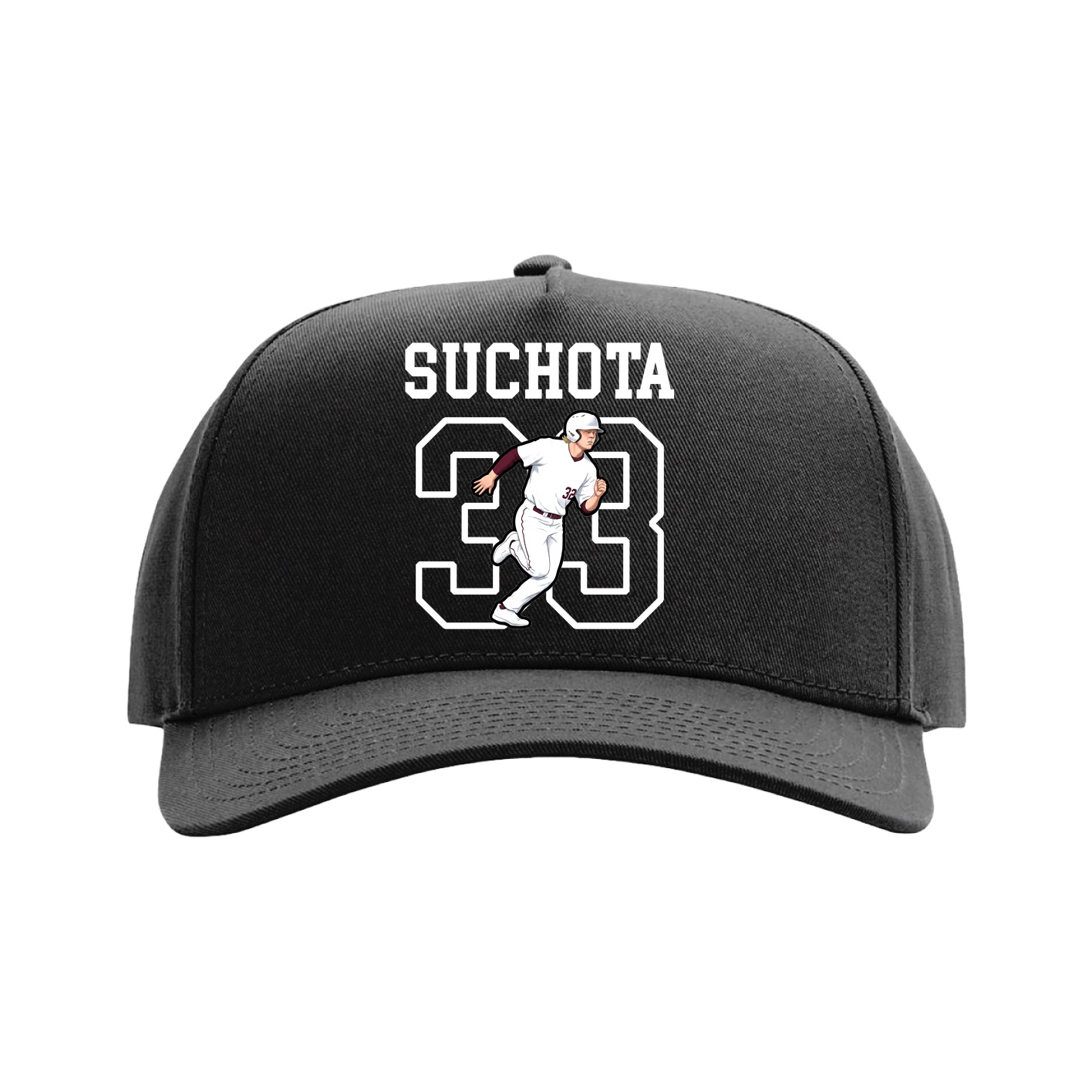Full Fabric Five-Panel Champ Cap — Shirsey in Black