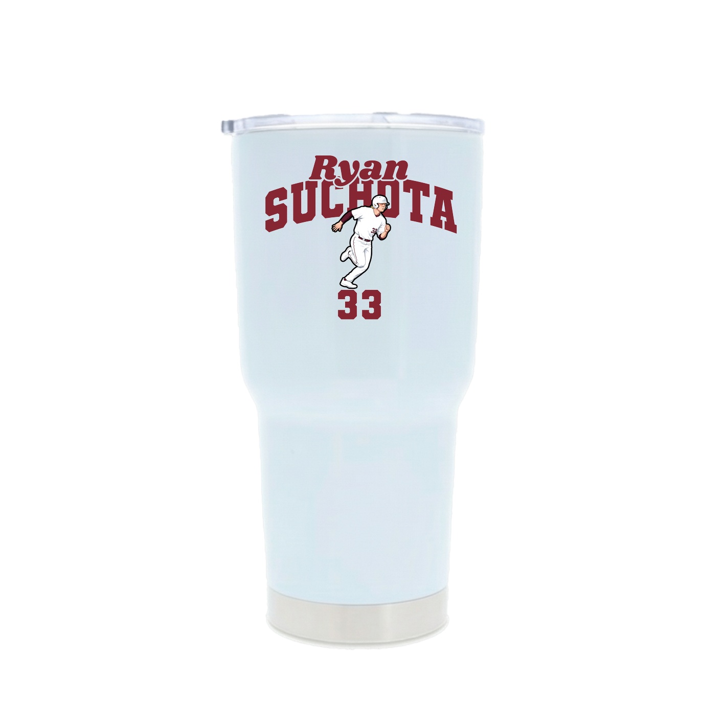 30oz Stainless Steel Tumbler — Signature Arch in White