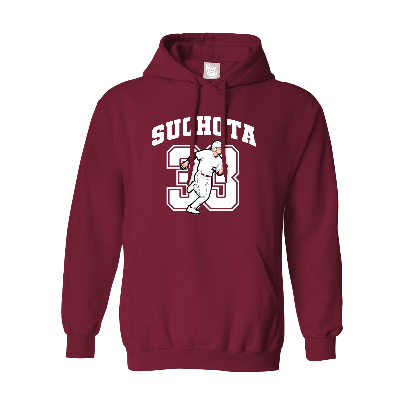 Hoodie — Number in Cardinal