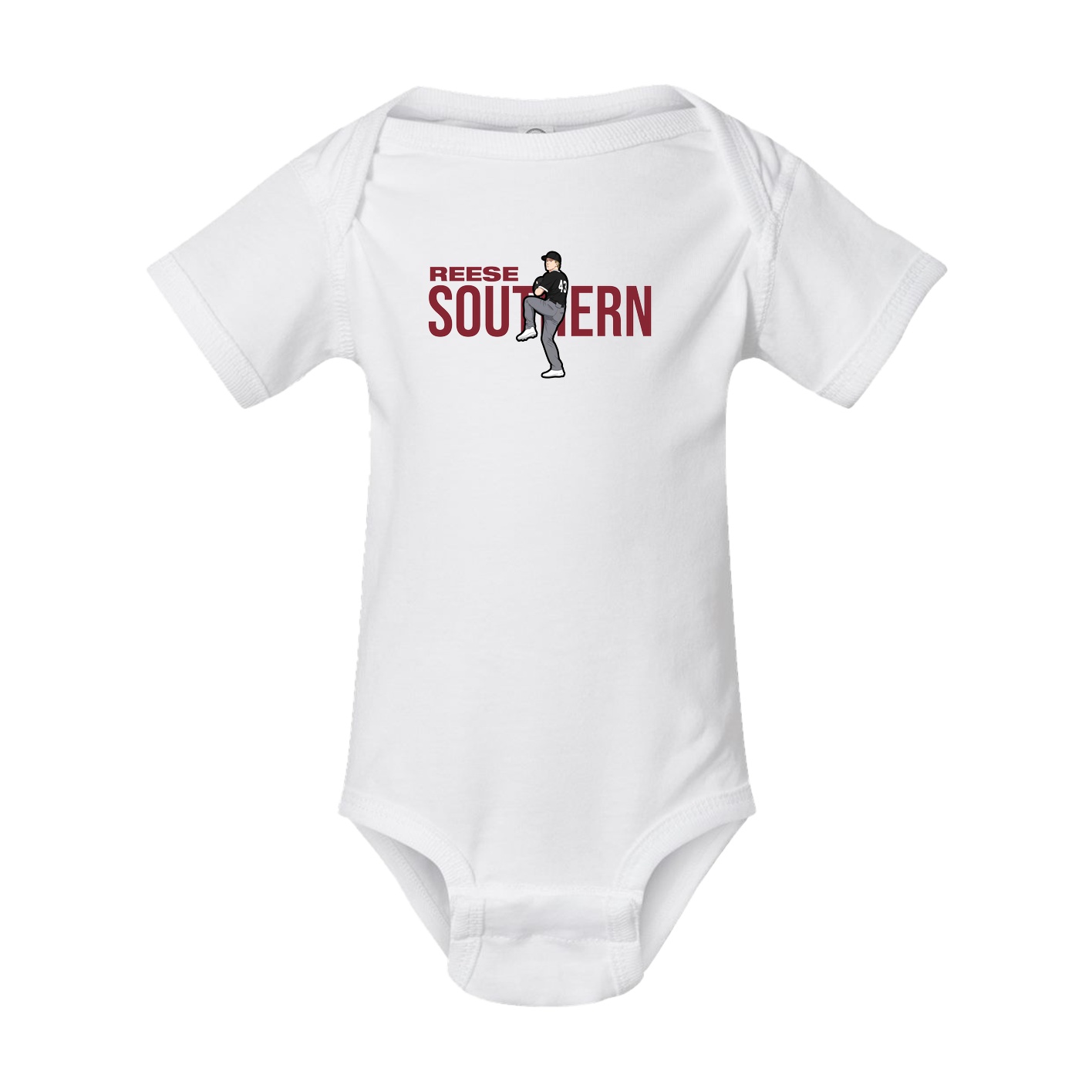 Baby Onesie — Player Name in White