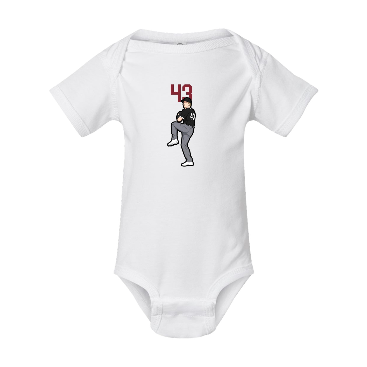 Baby Onesie — Number Top in White