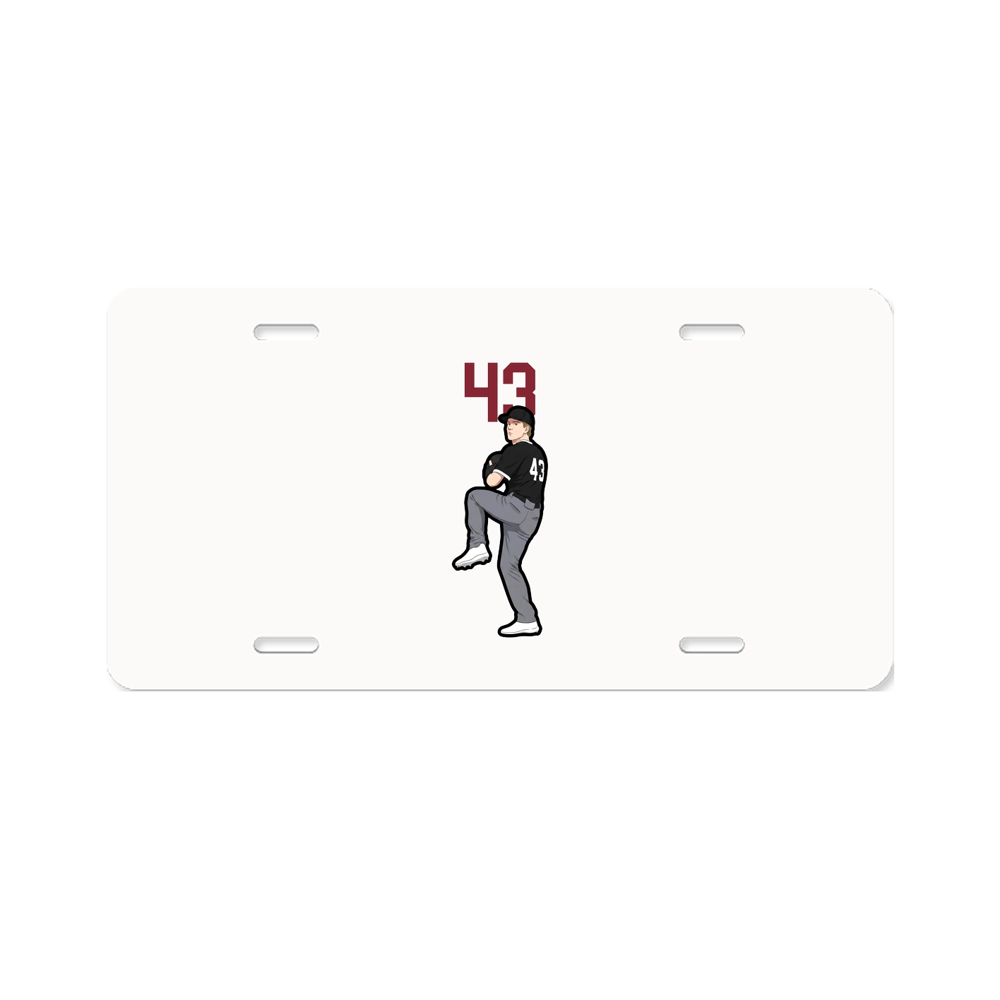 License Plate — Number Top in Classic