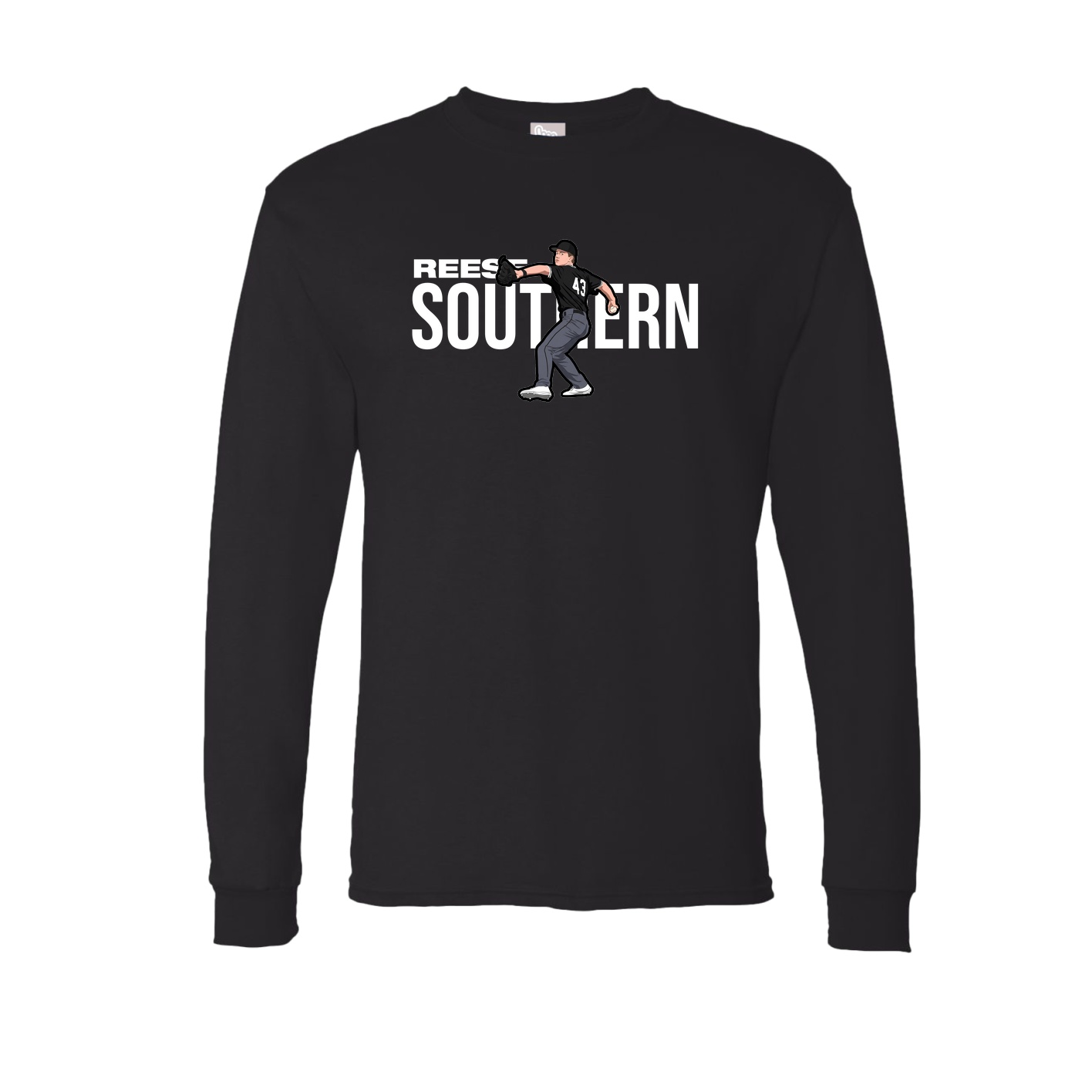 Long Sleeve Tee — Player Name in Black