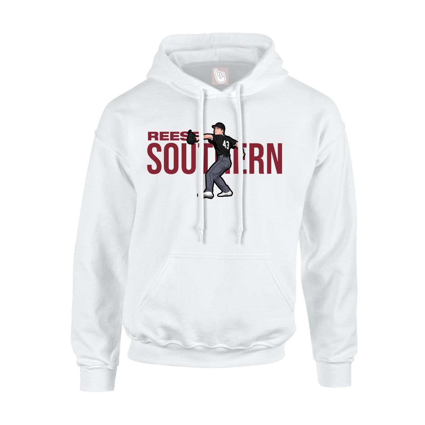 Youth Hoodie — Player Name in White