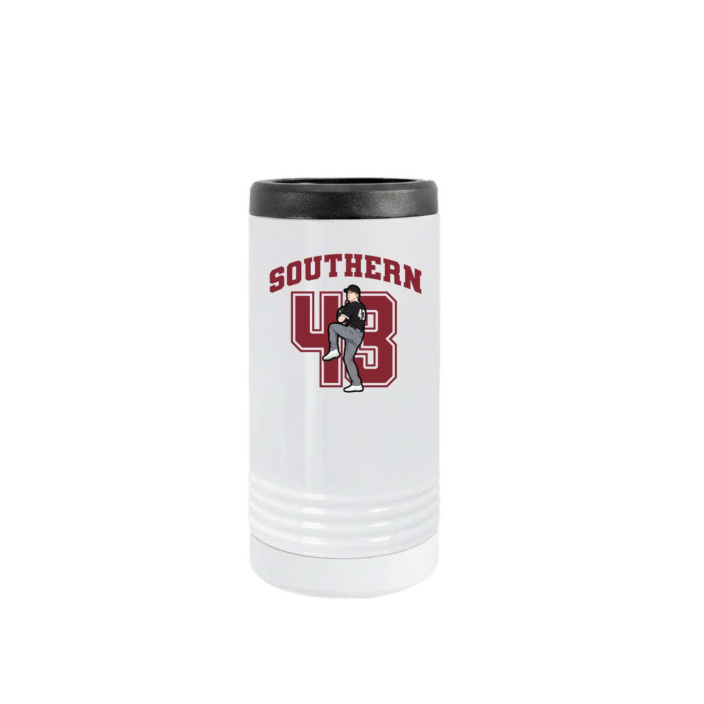 Slim Beverage Holder — Number in White
