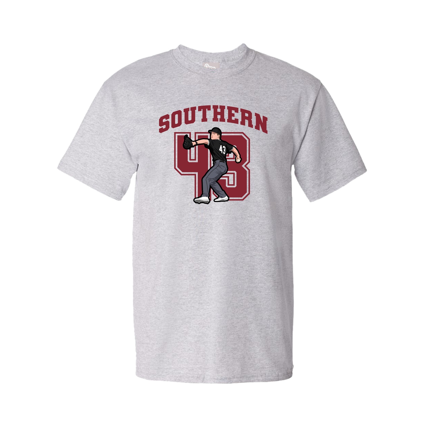 Youth Tee — Number in Grey