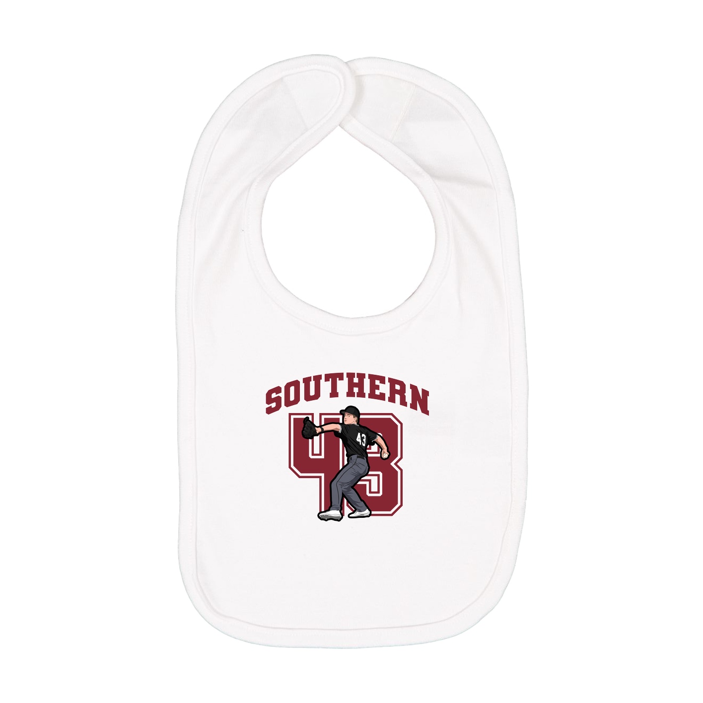 Infant Bib — Number in White