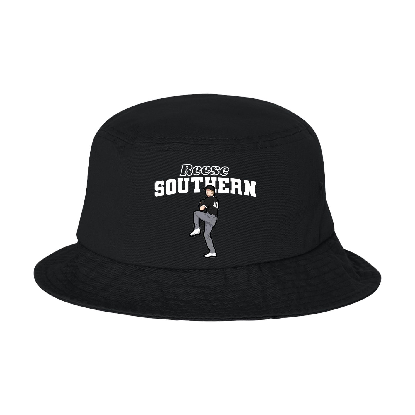 Bucket Cap — Name Arch in Black