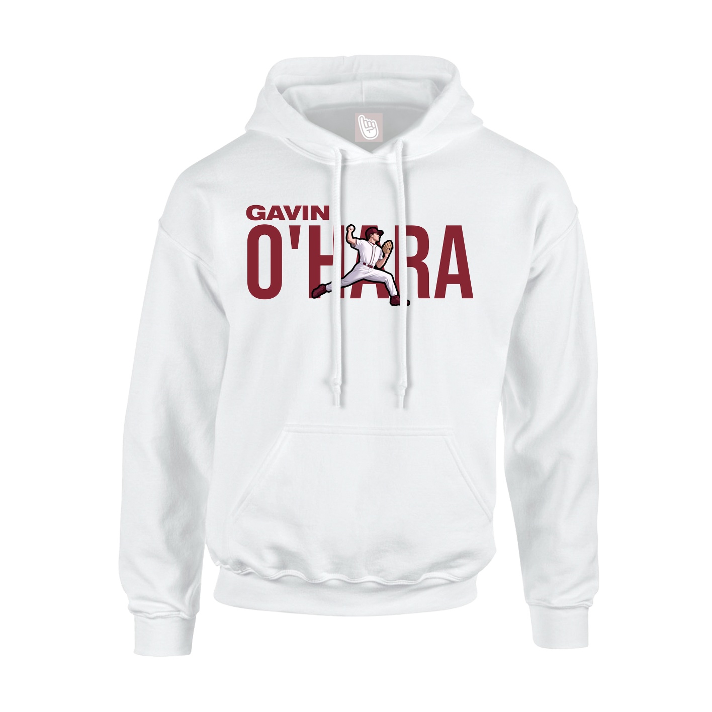 Youth Hoodie — Player Name in White