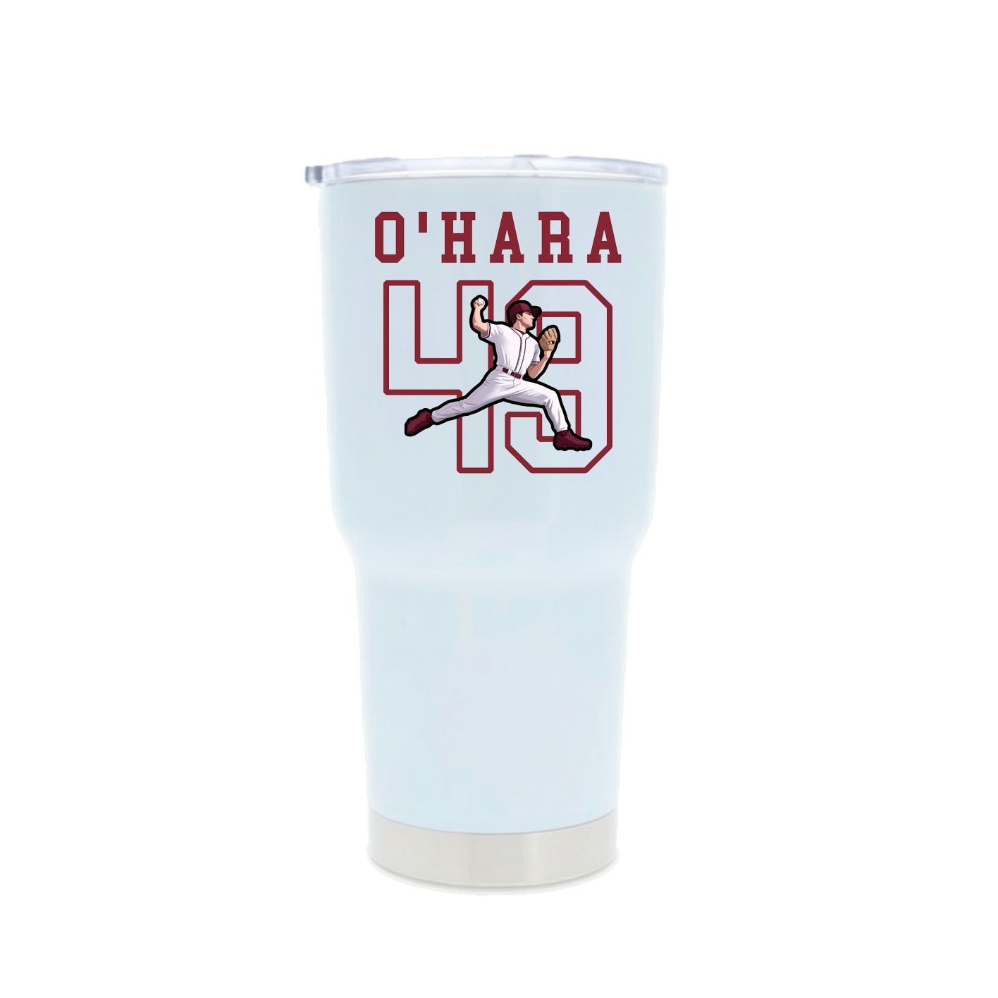 30oz Stainless Steel Tumbler — Shirsey in White