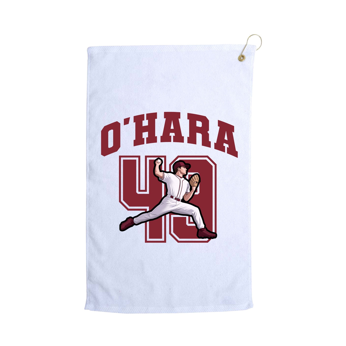 Golf Towel — Number in White