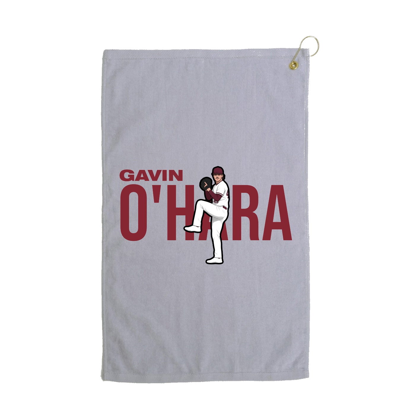 Golf Towel — Player Name in Grey