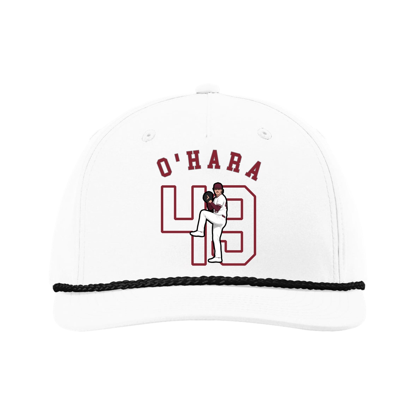 Five-Panel Classic Rope Cap — Shirsey Arch in White