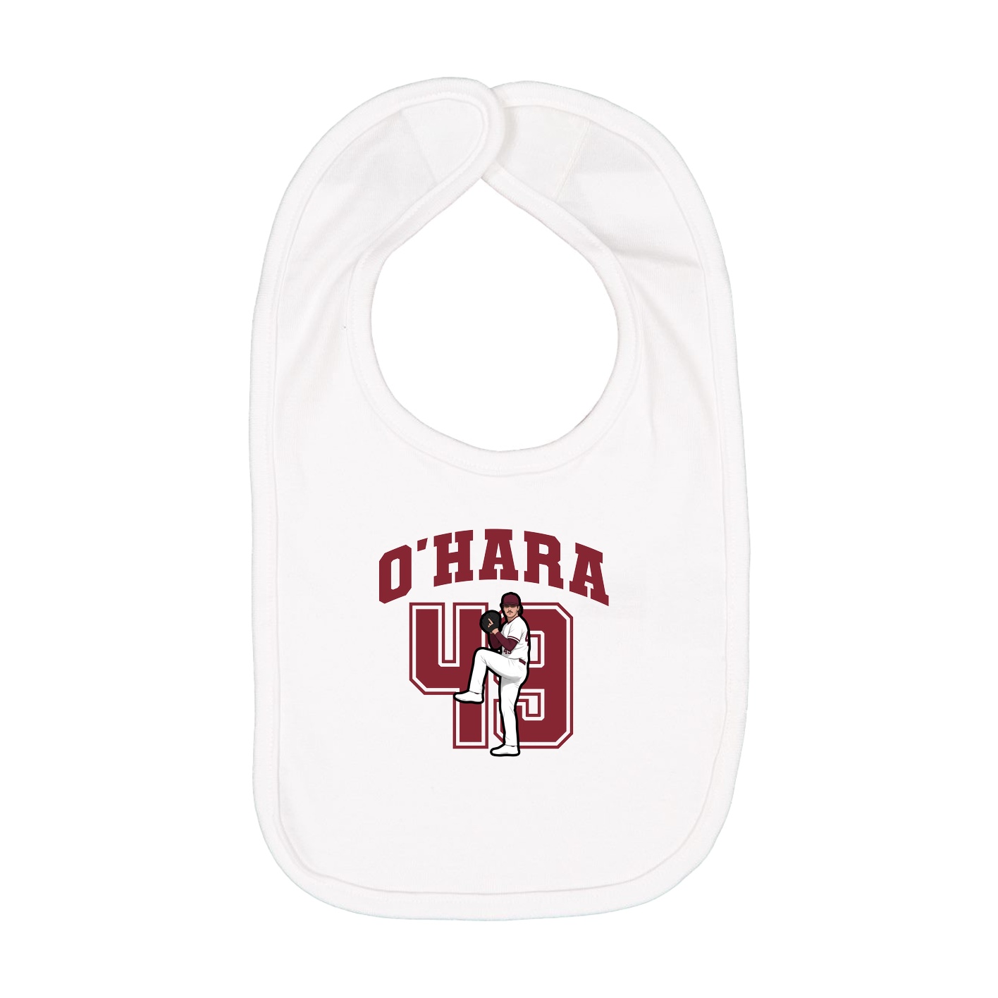 Infant Bib — Number in White