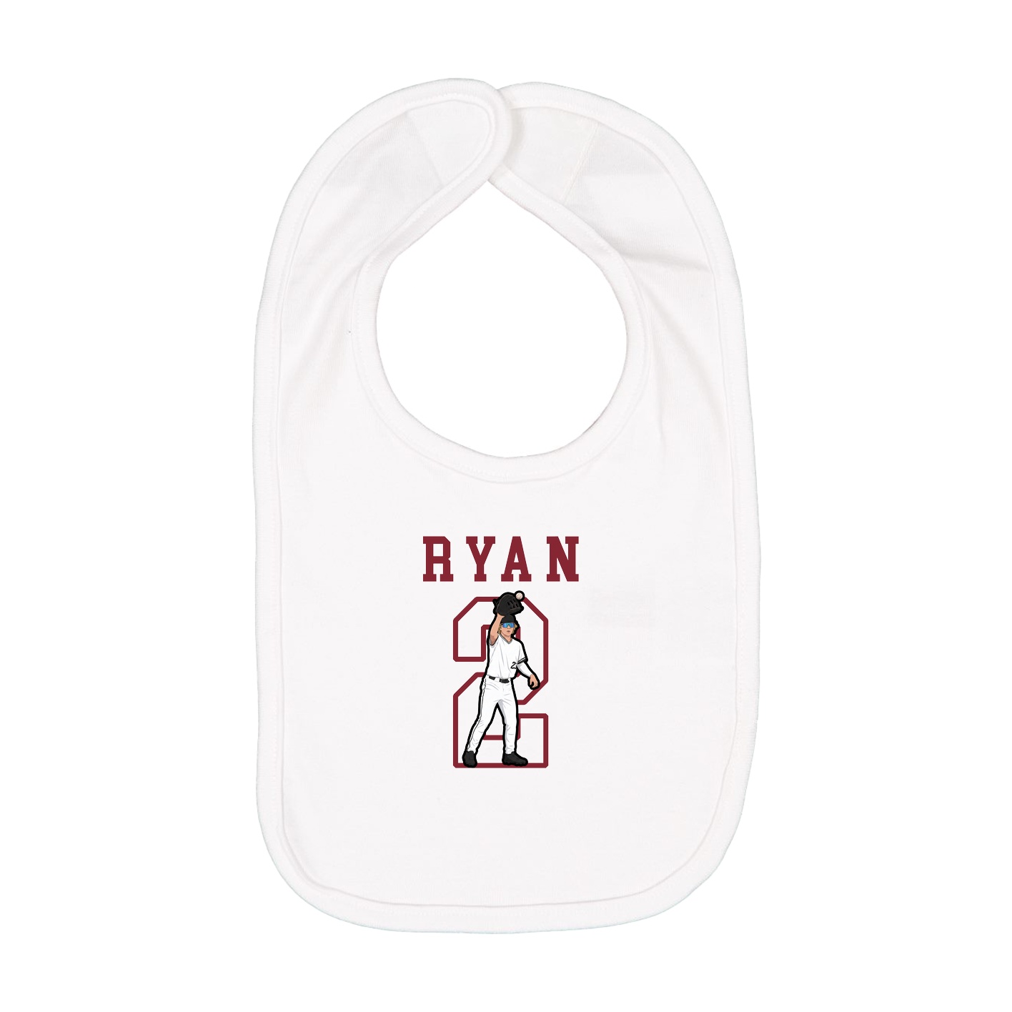 Infant Bib — Shirsey in White