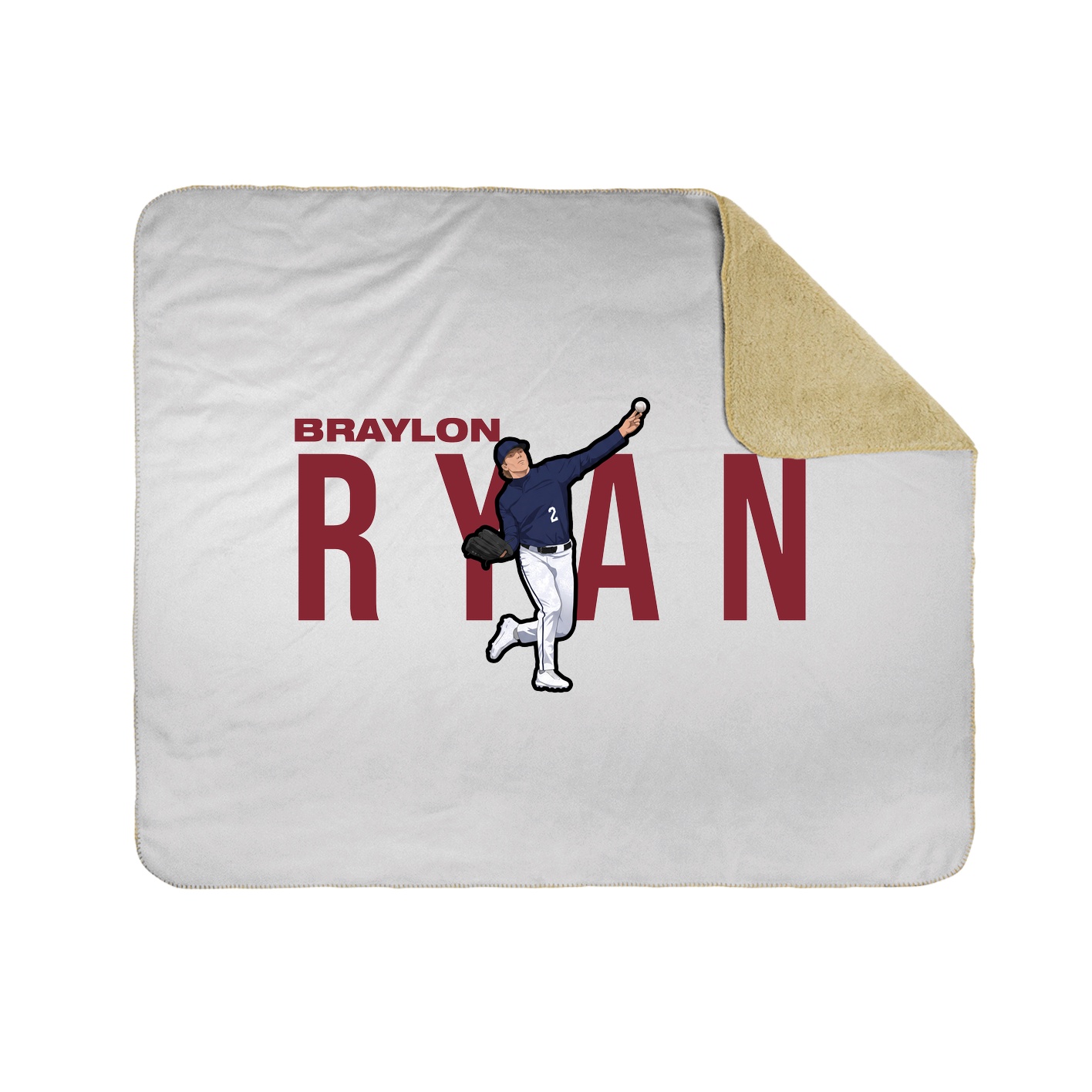 Throw Blanket — Player Name in White