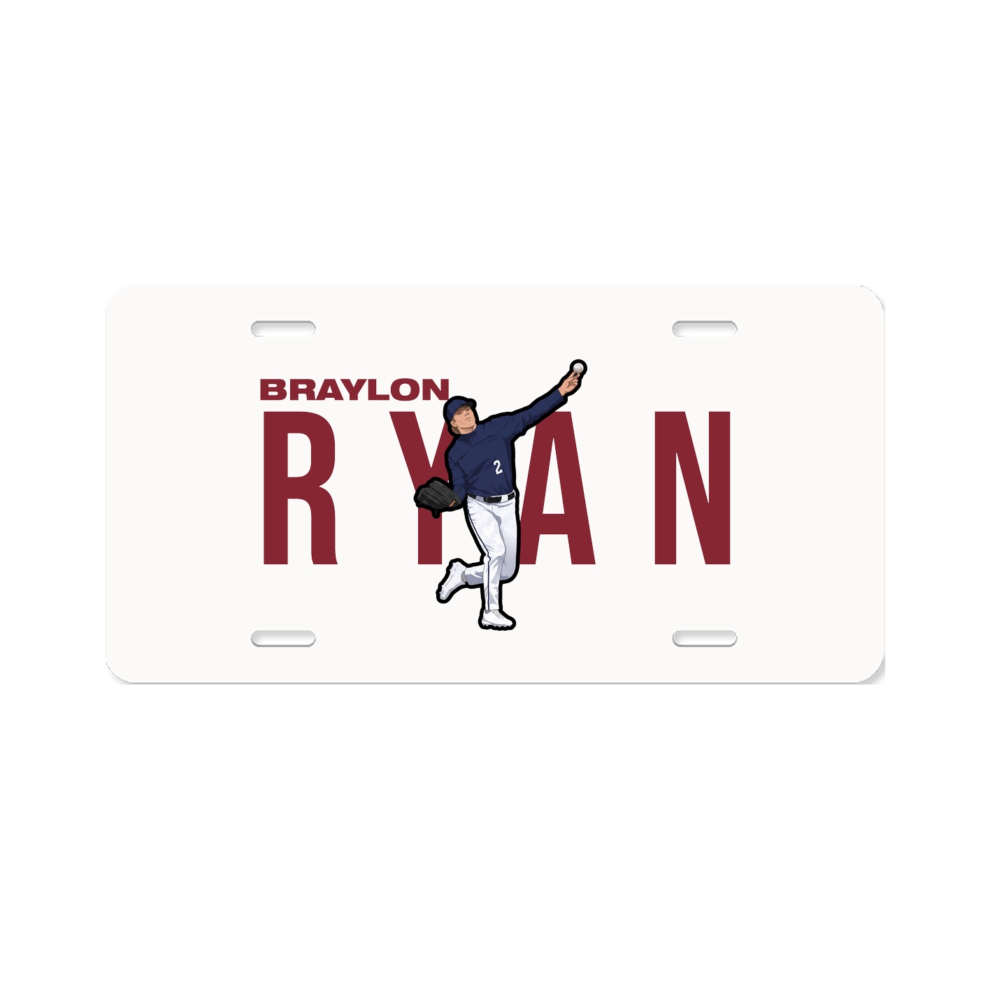 License Plate — Player Name in Classic