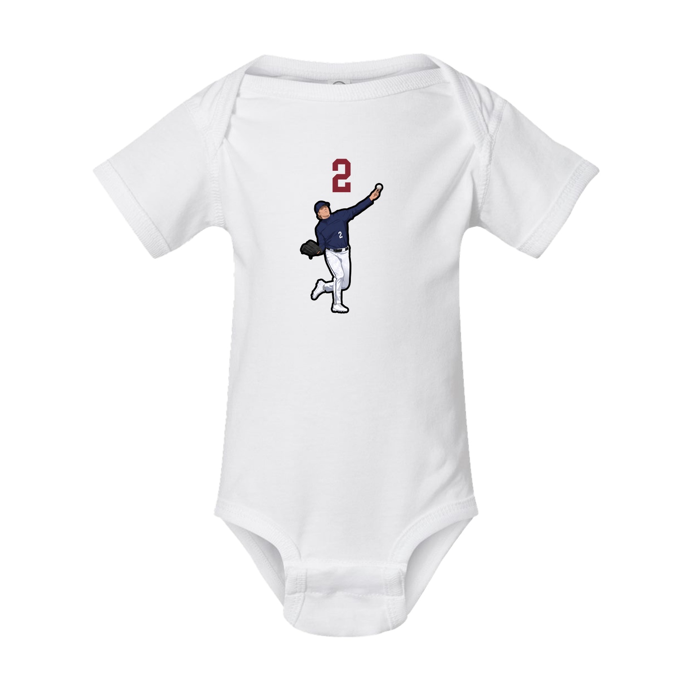 Baby Onesie — Number Top in White