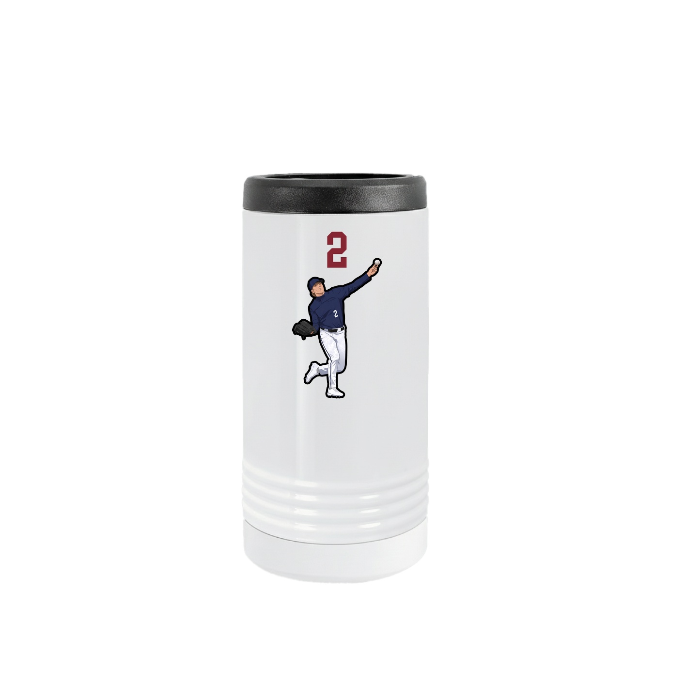Slim Beverage Holder — Number Top in White