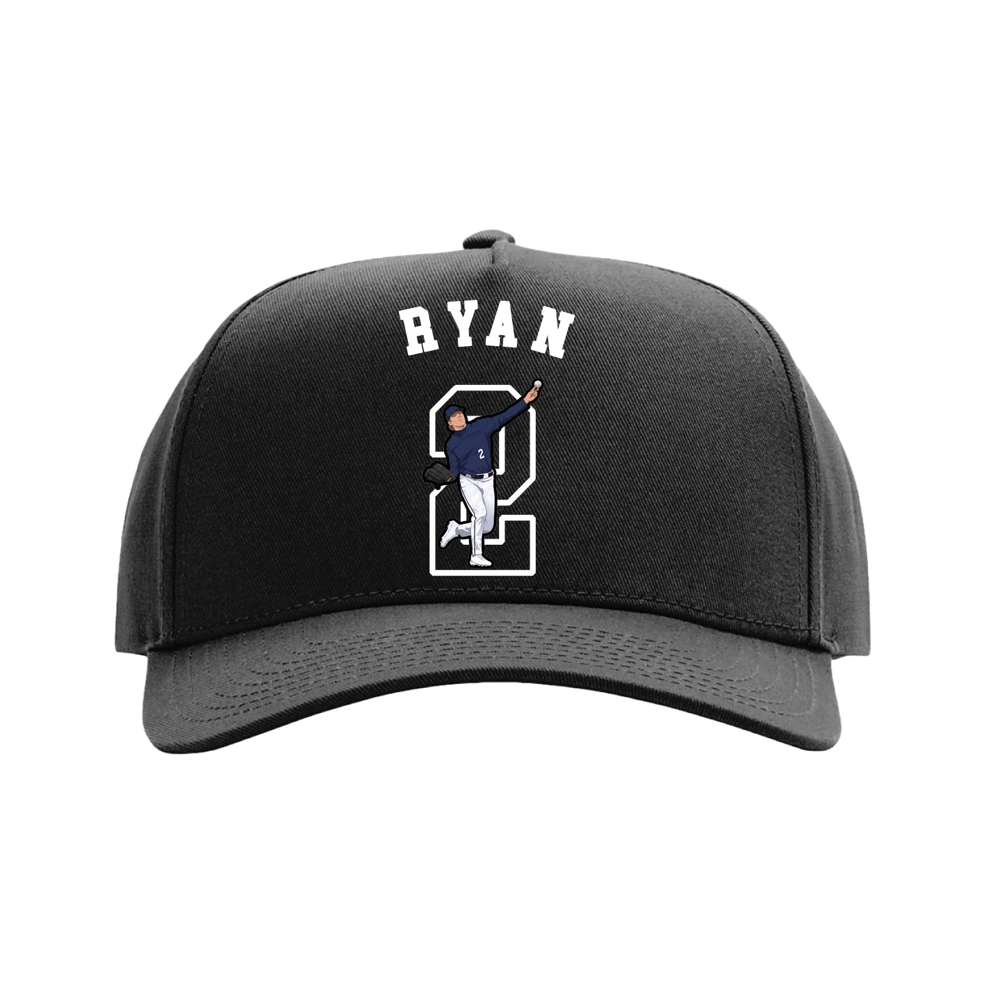 Full Fabric Five-Panel Champ Cap — Shirsey Arch in Black
