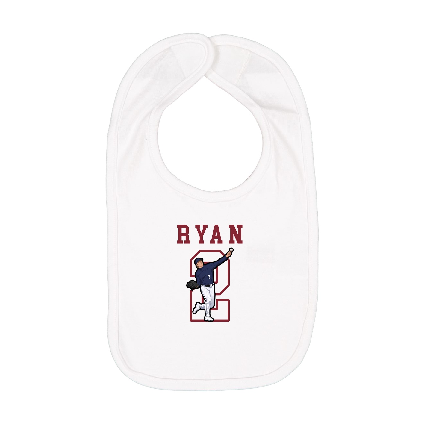 Infant Bib — Shirsey in White