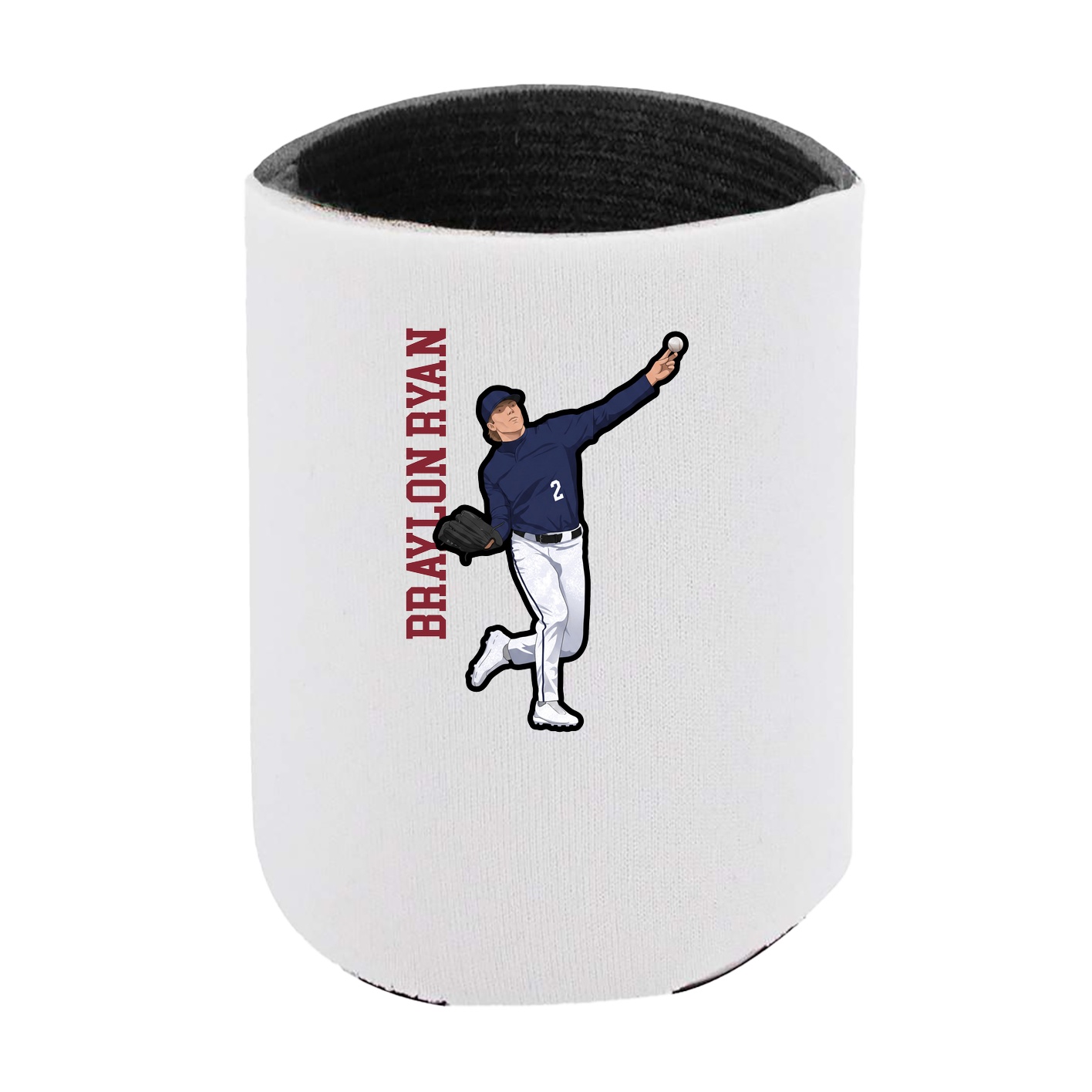 Can Holder — Name Vertical in White