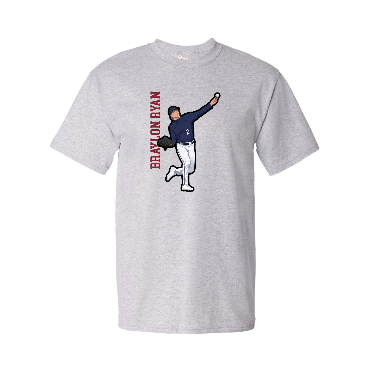 Tee — Name Vertical in Grey