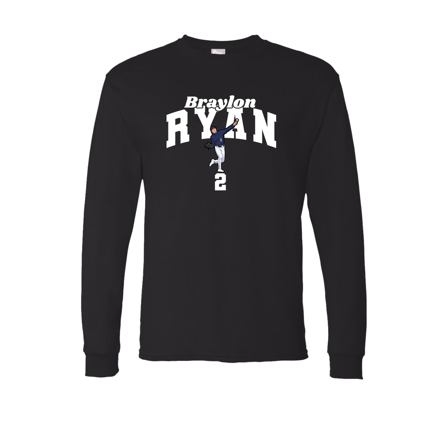 Long Sleeve Tee — Signature Arch in Black