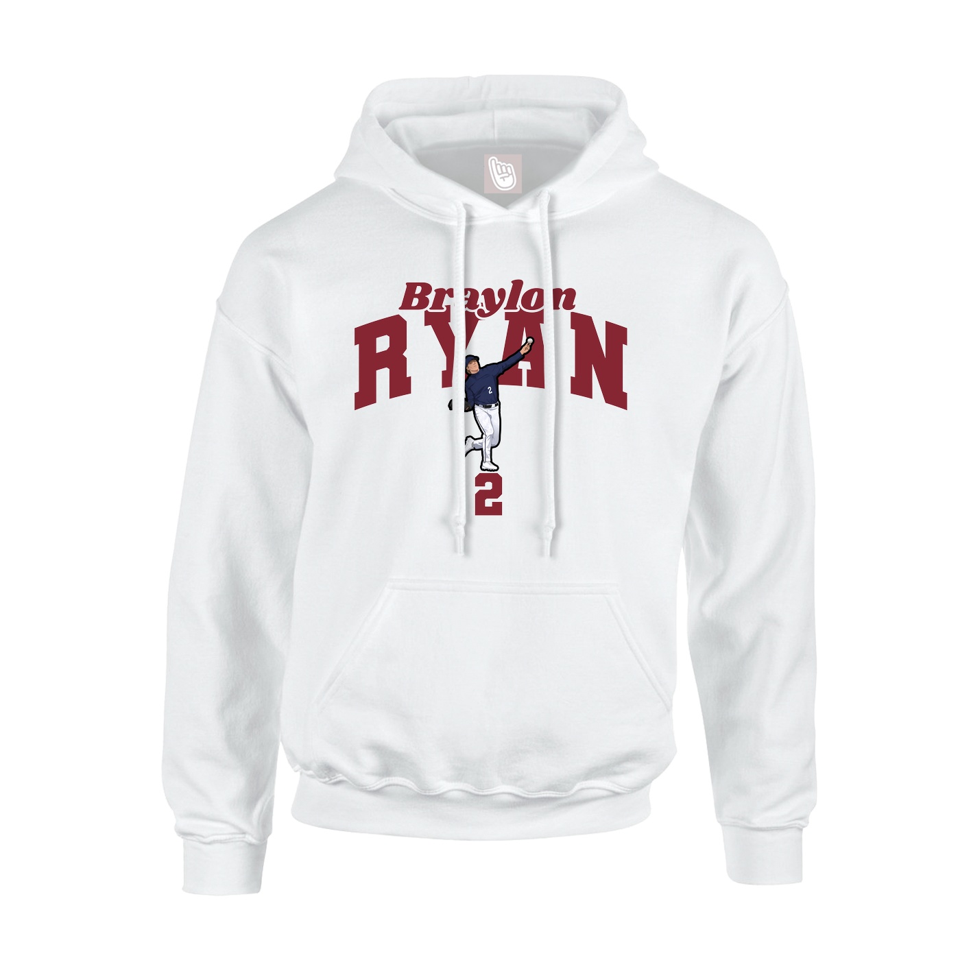 Hoodie — Signature Arch in White