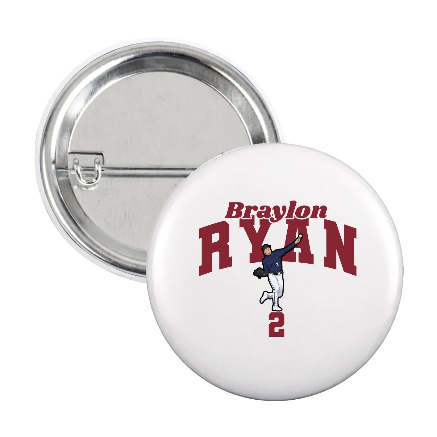 Game Day Button — Signature Arch in White