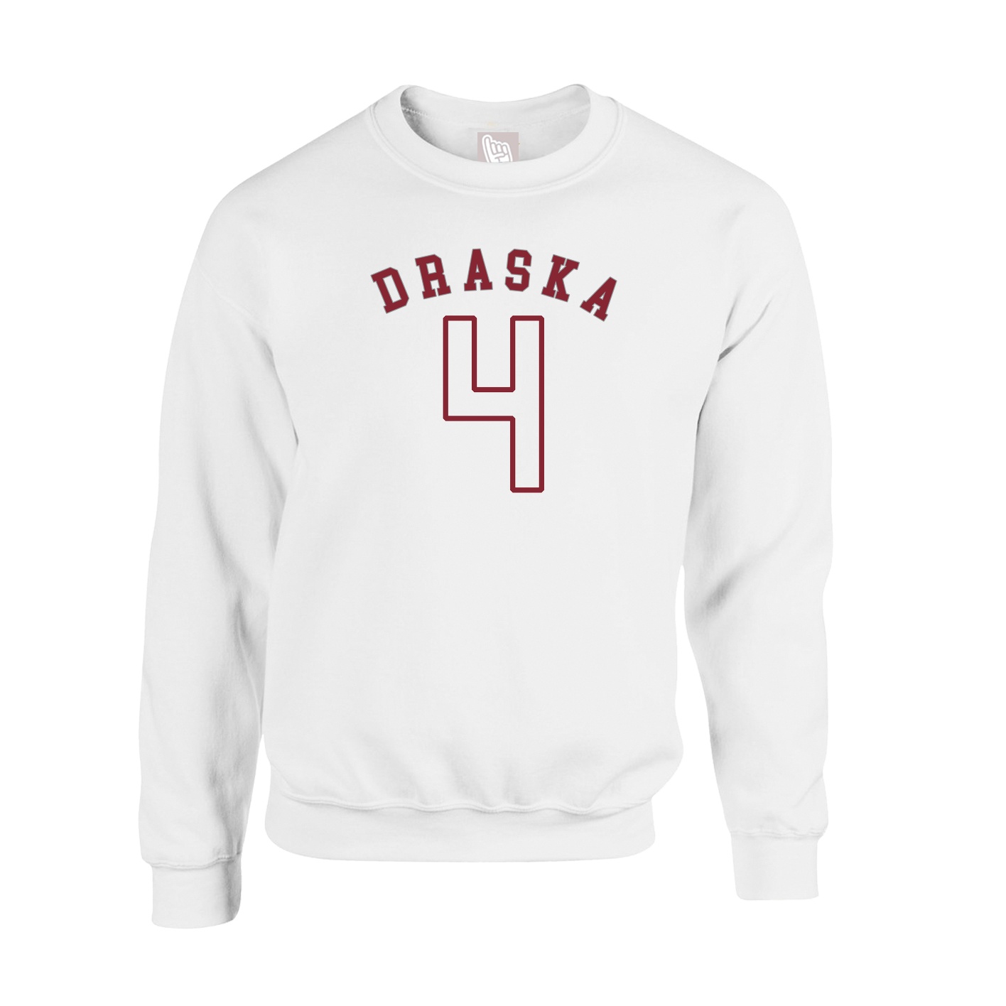 Fleece Crew — Shirsey Arch in White